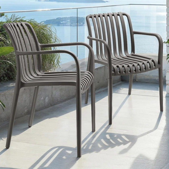 tectake Alcudia Set of 2 Anthracite Garden Chair - Size: 80.5 x 54.5 x 58cm - Grey - Wilko - image 1