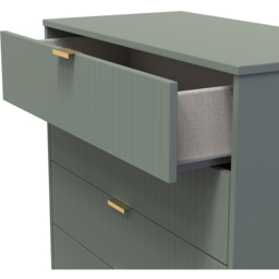 Crowndale 5 Drawer Reed Green Wide Chest of Drawers Ready Assembled - Wilko - thumbnail 7