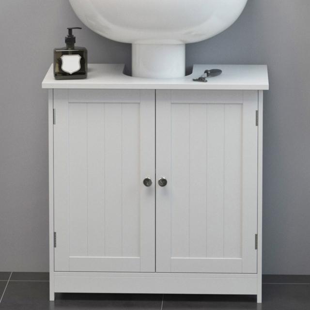 HOMCOM Kleankin Under Sink Base Cabinet White - Size: 60 x 30 x 60cm - Wilko - image 1