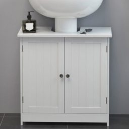 HOMCOM Kleankin Under Sink Base Cabinet White - Size: 60 x 30 x 60cm - Wilko