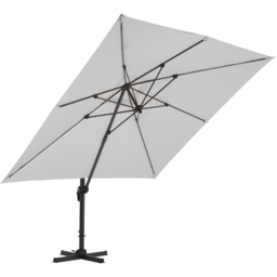 Living and Home Grey Square Rotating Tilt Cantilever Parasol with Cross Base 3m - Wilko - thumbnail 4