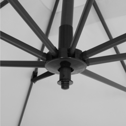 Living and Home Grey Square Rotating Tilt Cantilever Parasol with Cross Base 3m - Wilko - thumbnail 5