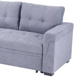 H&O Direct 3 Seater Chaise Sofa Bed with Hidden Storage - Grey - Wilko - thumbnail 7