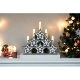 Xmas Haus Festive 5 Pointed Star Candle Light Effect Decoration - Size: 246 x 260 x 50cm - White - Wilko - thumbnail 4