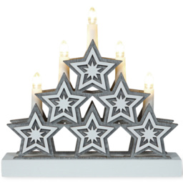 Xmas Haus Festive 5 Pointed Star Candle Light Effect Decoration - Size: 246 x 260 x 50cm - White - Wilko - thumbnail 3