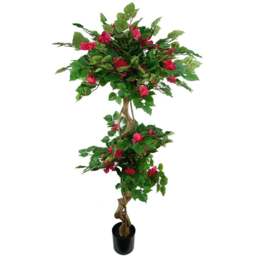 Botanik Japanese Silk Bougainvillaea Artificial Tree in Pot 5ft - Size: 150 x 70 x 70cm - Dark Pink - Wilko - thumbnail 1