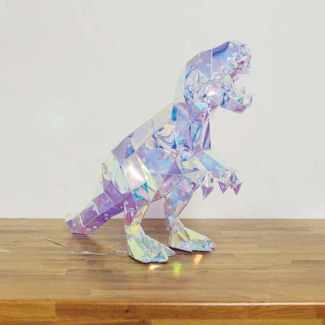 Crystal Effect Iridescent Dinosaur Light - Blue - Wilko - image 1