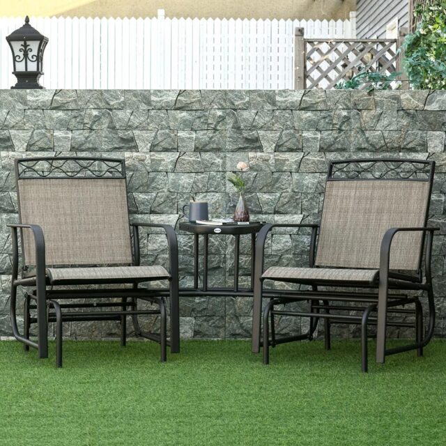 Outsunny 2 Seater Brown Companion Seat - Wilko - image 1