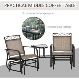 Outsunny 2 Seater Brown Companion Seat - Wilko - thumbnail 7