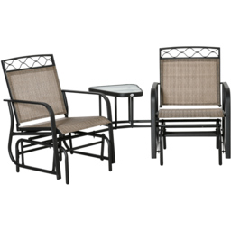 Outsunny 2 Seater Brown Companion Seat - Wilko - thumbnail 3