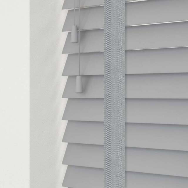 Caecus Real Wood Tape Venetian Blind Grey 45 x 120cm - Size: 120 x 45 x 5cm - Wilko - image 1