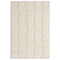 Desire Rugs Isabella Cream Embossed Cobble Rug 160 x 230cm - Wilko