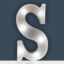 St Helens Battery Operated 3D LED Letter S Light - Size: 14 x 3 x 22cm - White - Wilko - thumbnail 3