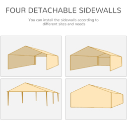 Outsunny 6 x 3m White Marquee Party Tent - Size: 3 x 6m - Wilko - thumbnail 6