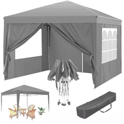 Gr8 Garden 3 x 3m Premium Grey Pop Up Gazebo Canopy Tent - Wilko - thumbnail 3