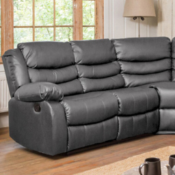 Brooklyn 5 Seater Grey Corner Manual Recliner Sofa - Artemis Home - Wilko - thumbnail 3