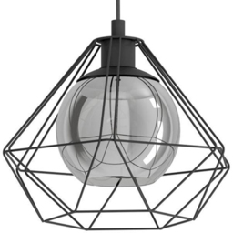 EGLO Vernham Black Geometric Pendant Light - Size: 32.5 x 32.5 x 110.0cm - Wilko - thumbnail 4