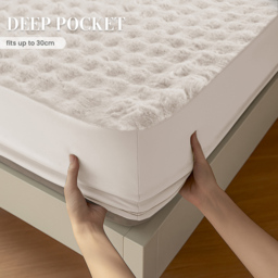 Sweet Dreams Alpine Single Cream Faux Fur Fitted Sheet - Wilko - thumbnail 6