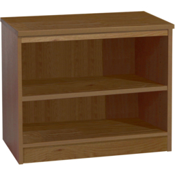 R White Cabinets 2 Shelf Brown Desk Height Wide Bookcase - Size: 72.8 x 85 x 54cm - Wilko - thumbnail 3