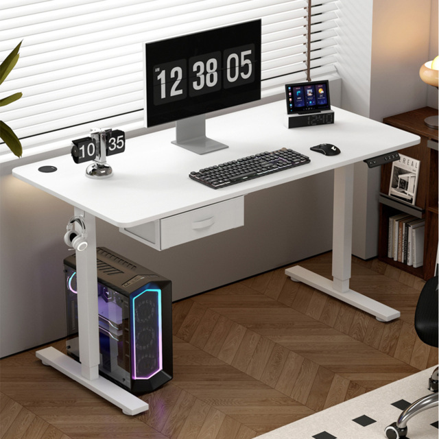 Easton Height Adjustable Electric Computer Desk White - Size: 75 x 160 x 70cm - MCC - Wilko - image 1