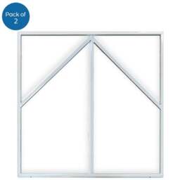 ENER-J 40W 6500K Cool White LED Frame Panel Light with Blue Arrow 600 x 600mm 2 Pack - Size: 65 x 4 x 65cm - Wilko