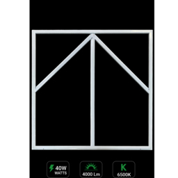 ENER-J 40W 6500K Cool White LED Frame Panel Light with Blue Arrow 600 x 600mm 2 Pack - Size: 65 x 4 x 65cm - Wilko - thumbnail 7