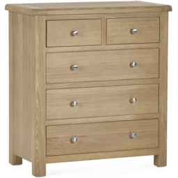 Julian Bowen Memphis 5 Drawer Limed Oak Chest of Drawers - Wood - Wilko - thumbnail 3