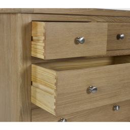 Julian Bowen Memphis 5 Drawer Limed Oak Chest of Drawers - Wood - Wilko - thumbnail 6