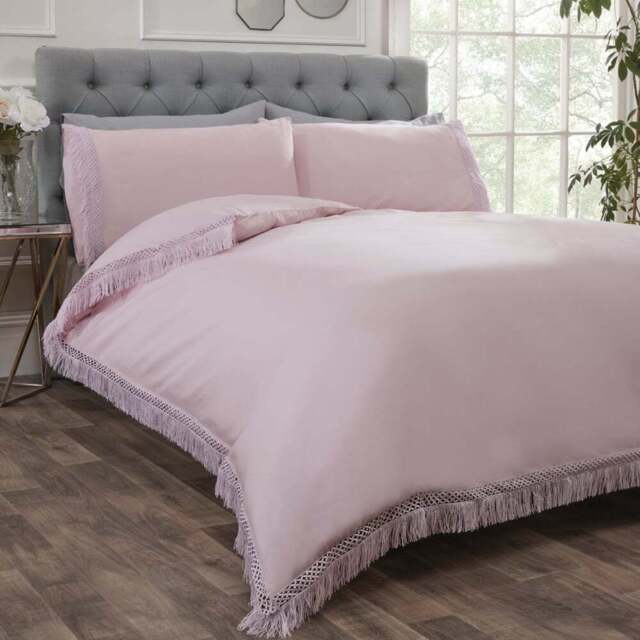 Rapport Home Tia Trellis Super King Size Blush Duvet Set - Pink - Wilko - image 1