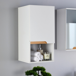 Home Source Florence Single Door Single Shelf White Hanging Bathroom Cabinet - Size: 60 x 40 x 30cm - Wilko - thumbnail 7