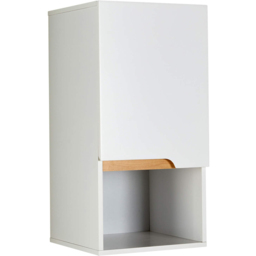 Home Source Florence Single Door Single Shelf White Hanging Bathroom Cabinet - Size: 60 x 40 x 30cm - Wilko - thumbnail 3