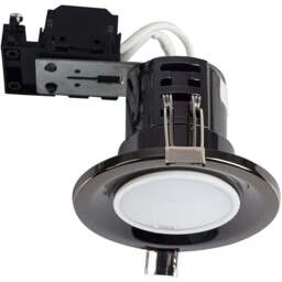 ValueLights Black Chrome Warm White LED Ceiling Downlight 10 Pack - Wilko - thumbnail 1
