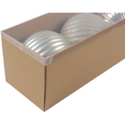 Pack of 3 XL Shiny Baubles Champagne - Blushing Ballroom - Wilko - thumbnail 5