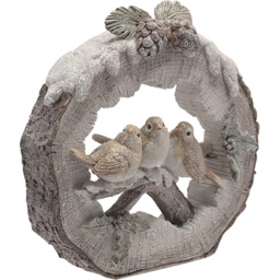 The Christmas Gift Co 3 Robins on a Branch Figurine Christmas Decoration - Size: 16 x 4.6 x 15.5cm - White - The Christmas Gift Co. - Wilko - thumbnail 5