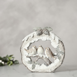 The Christmas Gift Co 3 Robins on a Branch Figurine Christmas Decoration - Size: 16 x 4.6 x 15.5cm - White - The Christmas Gift Co. - Wilko - thumbnail 3