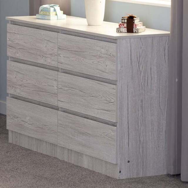 Seconique Malvern 6 Drawer Urban Snow Chest of Drawers - White - Wilko - image 1