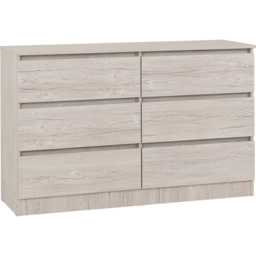 Seconique Malvern 6 Drawer Urban Snow Chest of Drawers - White - Wilko - thumbnail 3
