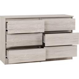 Seconique Malvern 6 Drawer Urban Snow Chest of Drawers - White - Wilko - thumbnail 5