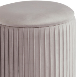 GFW Esme Grey Pleated Storage Stool - Size: 45 x 38 x 38cm - Wilko - thumbnail 5