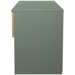 Crowndale Bora 2 Drawer 2 Shelf Gold Oak and Reed Green Storage Unit - Wilko - thumbnail 4
