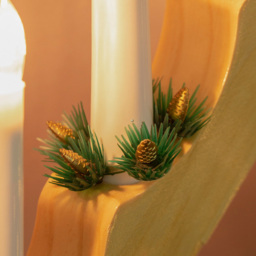 The Christmas Workshop 7 LED Pine Wooden Candle Bridge Light - Wilko - thumbnail 6