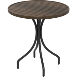 Outsunny Brown Round Garden Side Table - Size: 71.5 x 66 x 66cm - Wilko - thumbnail 3