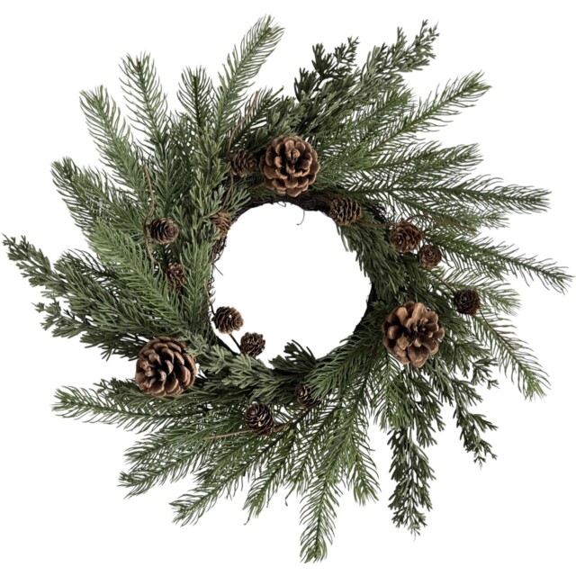 Traditional Pinecone Candle RingGreen - Wilko - image 1