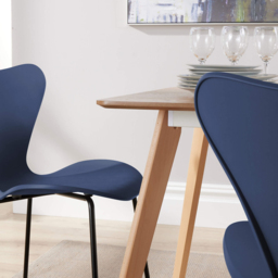 Home Source Rayna Penny 4 Seater Dining Set Blue - Wilko - thumbnail 5