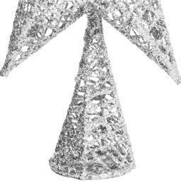 Living and Home Silver Star Wrought Iron Christmas Tree Topper 30cm - Size: 30 x 20 x 10cm - Wilko - thumbnail 6