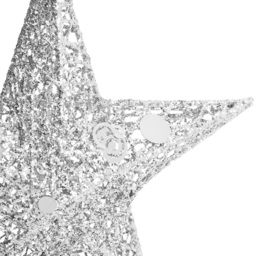 Living and Home Silver Star Wrought Iron Christmas Tree Topper 30cm - Size: 30 x 20 x 10cm - Wilko - thumbnail 7