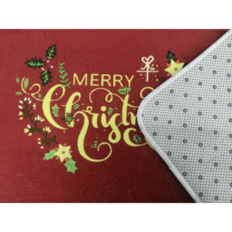 Noel Square Red Floral Merry Xmas Bath Set 2 Piece - Size: 50 x 80 x 1cm - Wilko - thumbnail 4