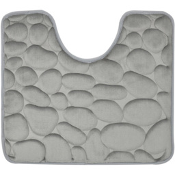 Pebble Bath and Pedestal Mat Set - Grey - Wilko - thumbnail 4
