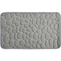 Pebble Bath and Pedestal Mat Set - Grey - Wilko - thumbnail 3
