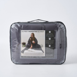 Allure Home Fashions 2.5 Tog Slumber Weighted Blanket 4kg 152 x 203cm - Size: 152 x 203 x 1cm - Charcoal - Wilko - thumbnail 5